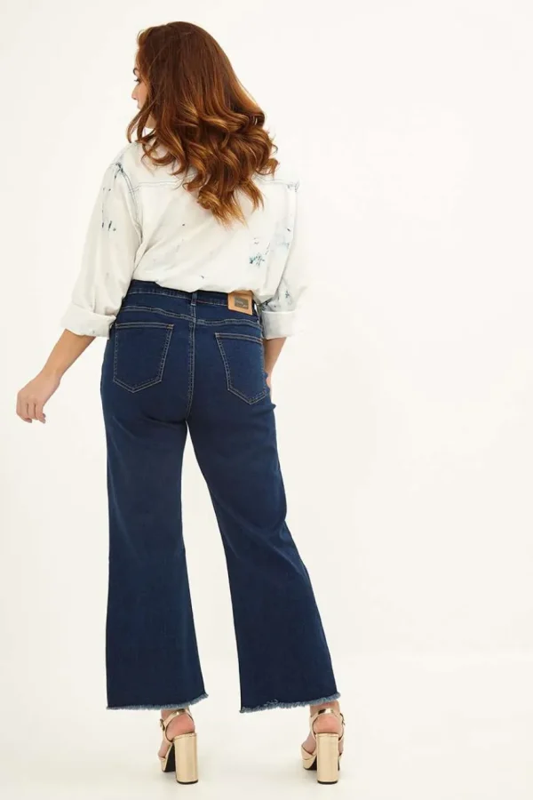 Mat Fashion Jeans cropped a zampa taglie comode Online