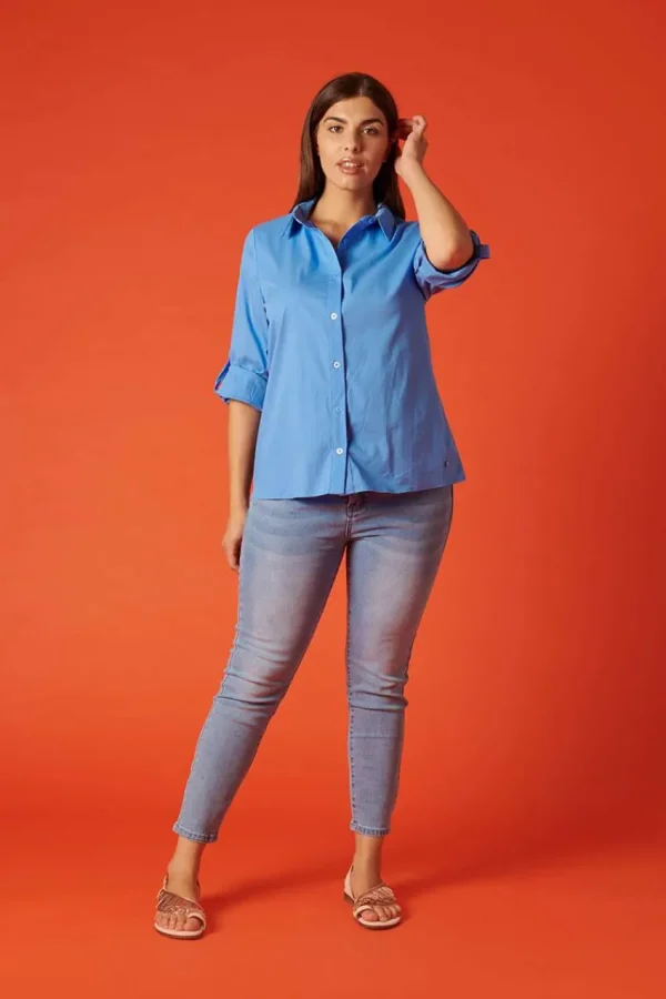Talissa Mode Jeans slim fit lavaggio chiaro taglie comode Sale