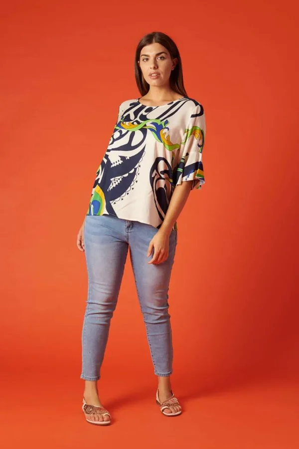 Talissa Mode Jeans slim fit lavaggio chiaro taglie comode Sale