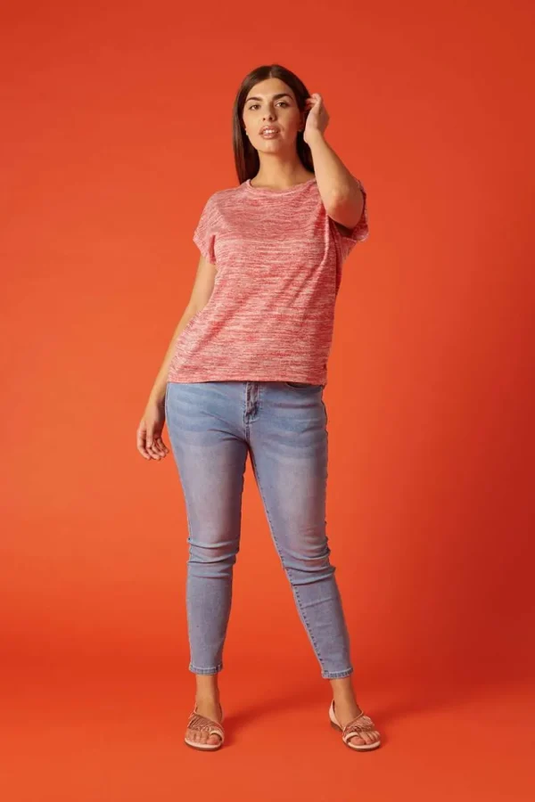 Talissa Mode Jeans slim fit lavaggio chiaro taglie comode Sale