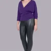 Mat Fashion Maglia ad intreccio con manica a pipistrello taglie comode Best