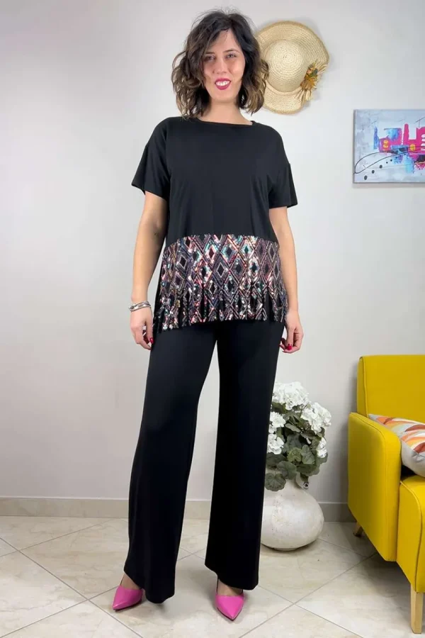Talissa Mode Maglia con applicazioni taglie comode Sale