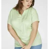 Navigazione Maglia con collo alla coreana taglie forti Hot
