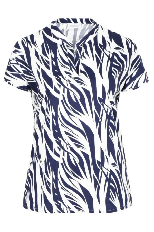 Chalou Maglia con collo alla coreana taglie comode Hot