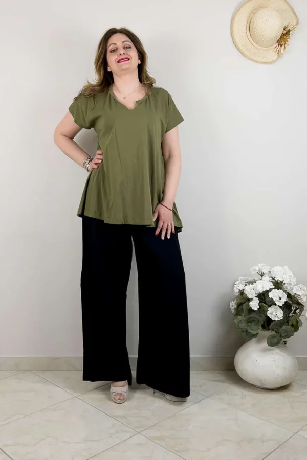 Mat Fashion Maglia con elastico dietro taglie comode Online