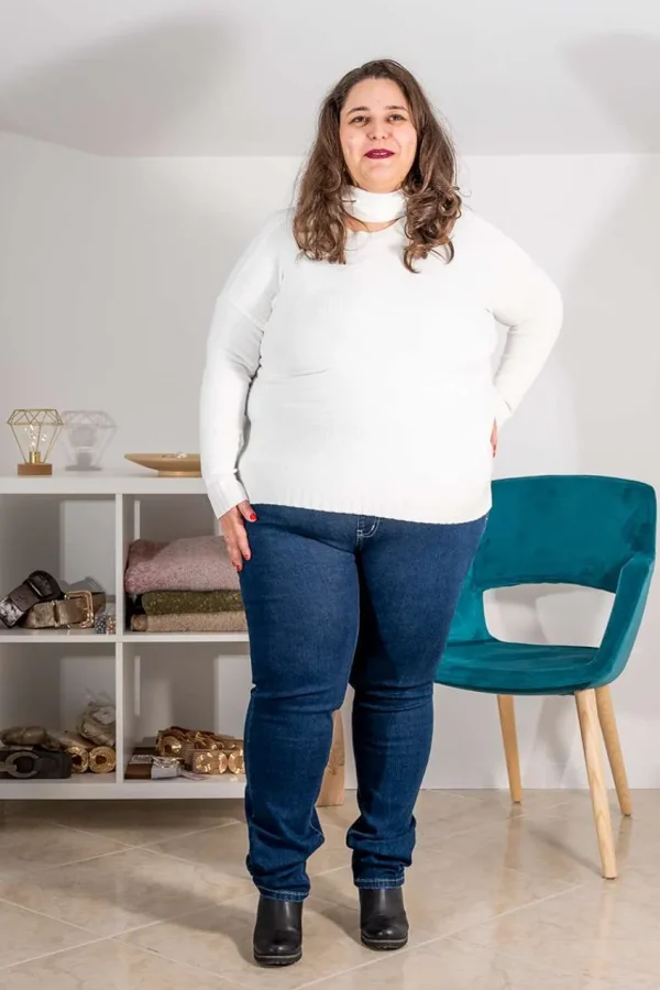 Donna Curvy Maglia con sciarpa taglie comode Outlet