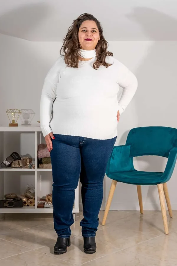 Donna Curvy Maglia con sciarpa taglie comode Outlet