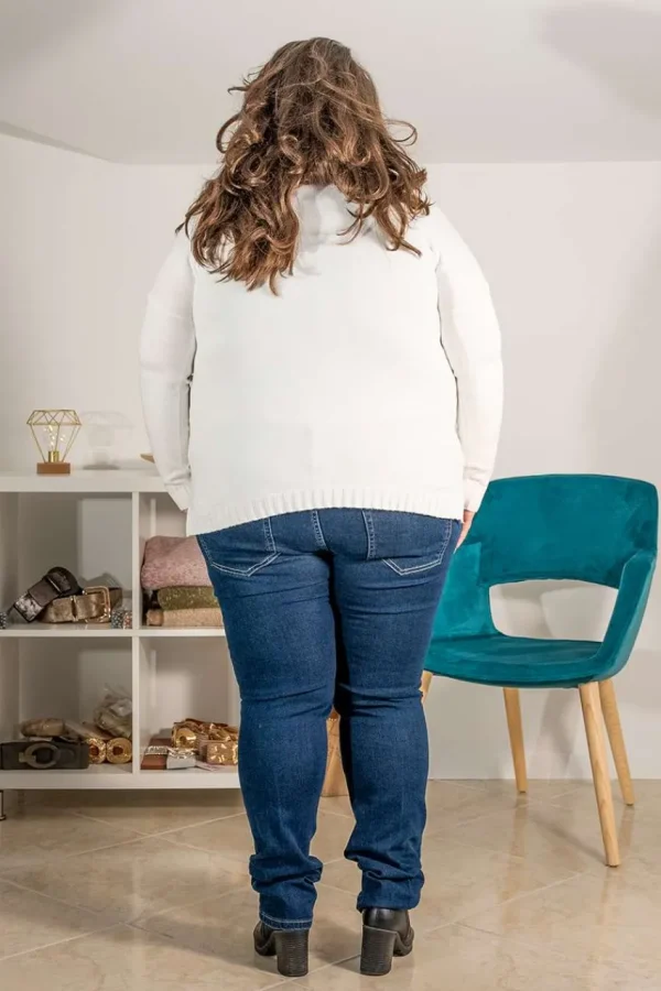 Donna Curvy Maglia con sciarpa taglie comode Outlet
