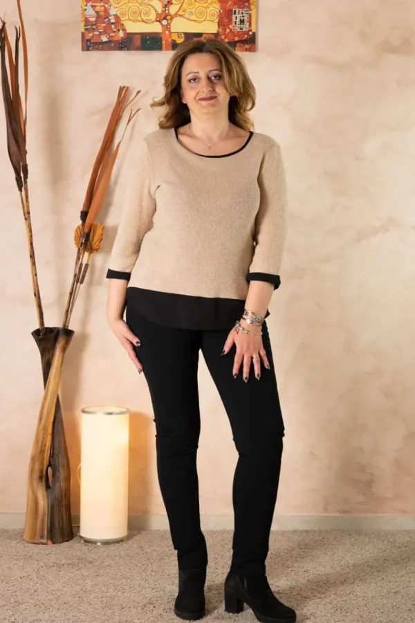 Talissa Mode Maglia doppio tessuto taglie comode Discount