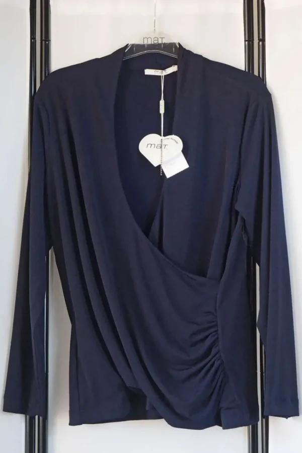Mat Fashion Maglia fluida ad incrocio taglie comode Discount
