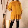 Mat Fashion Mini Abito con balza taglie comode Fashion