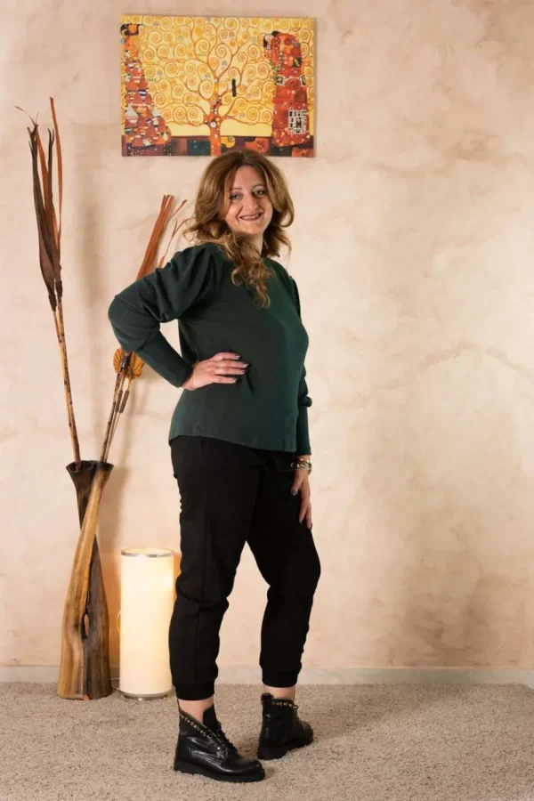Talissa Mode Pantalone cargo in velluto taglie comode Clearance
