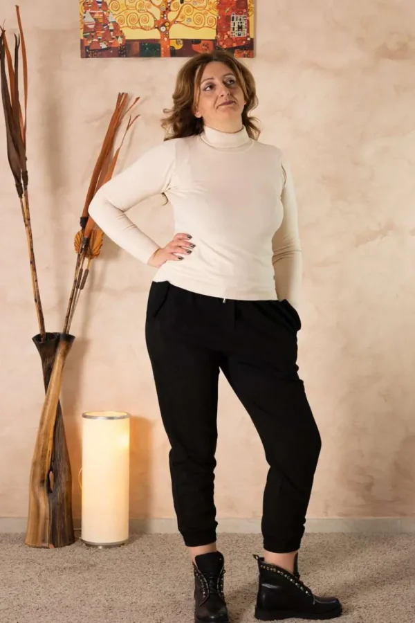 Talissa Mode Pantalone cargo in velluto taglie comode Clearance