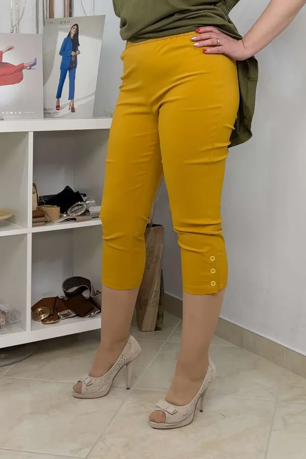 Donna Curvy Pantalone con bottoni alle caviglie taglie forti Discount