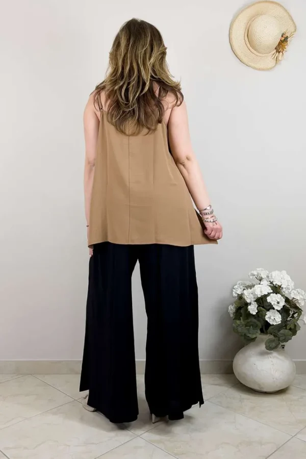 Mat Fashion Pantalone con spacchi laterali taglie comode Hot