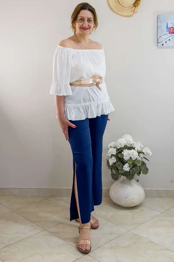 Jiveley Pantalone con spacchi taglie comode Clearance