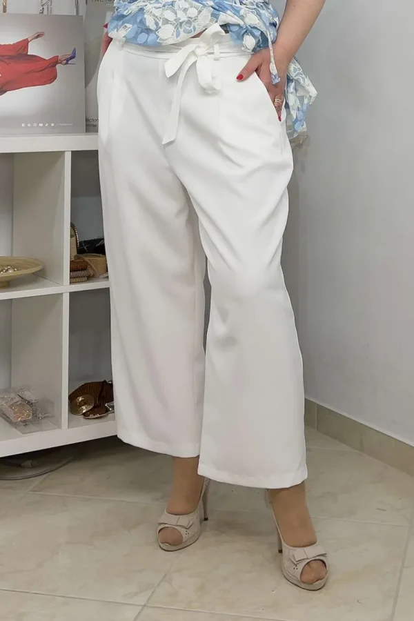 Donna Curvy Pantalone cropped a palazzo taglie forti Discount