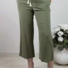 Jiveley Pantalone cropped con cintura taglie comode Outlet