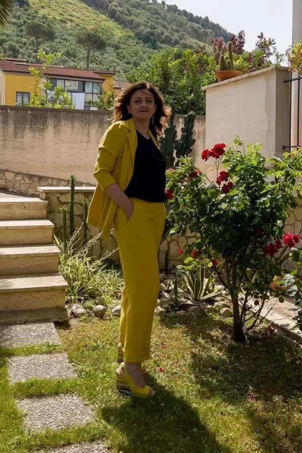 Jiveley Pantalone cropped con risvolto taglie comode Hot