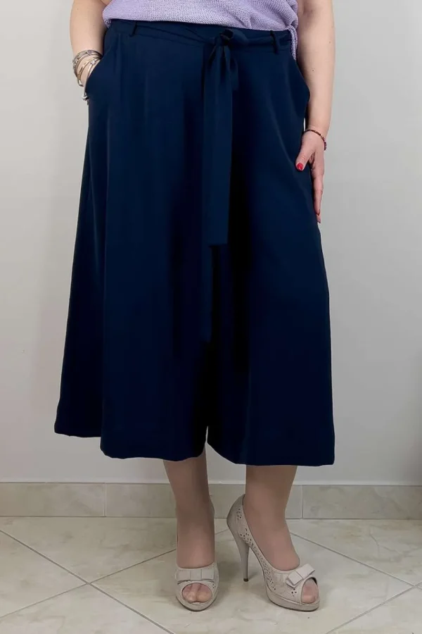 Mat Fashion Pantalone culotte al polpaccio taglie comode Fashion