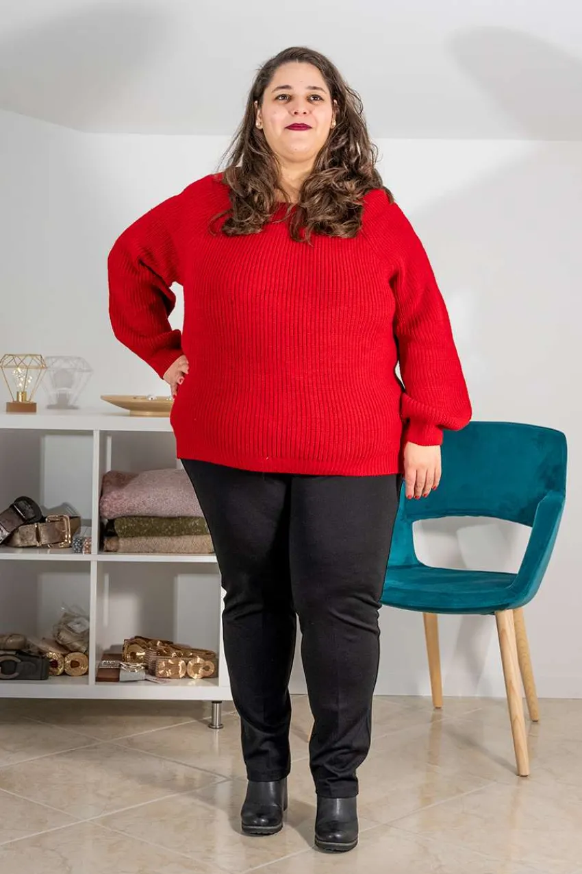 pantalone_elasticizzato_t_0.webp Donna Curvy Pantalone elasticizzato taglio regular taglie comode Discount