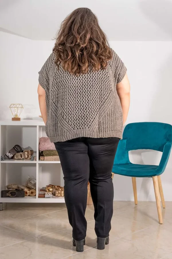 Donna Curvy Pantalone elasticizzato taglio regular taglie comode Discount