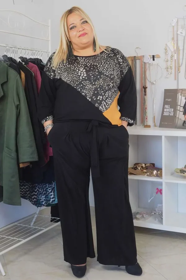 Donna Curvy Pantalone fluido con cintura taglie comode Best