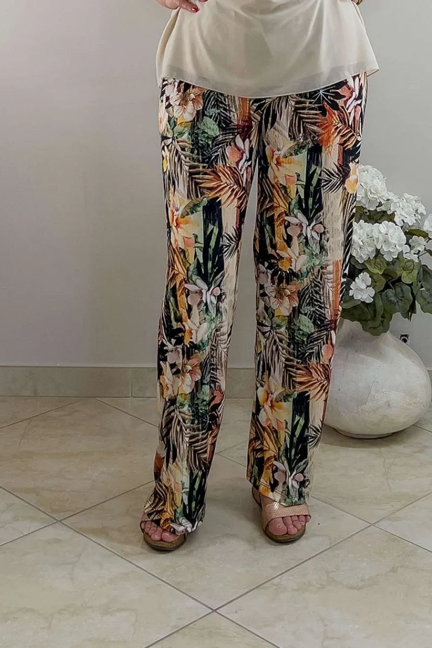 pantalone_fluido_fantasia_0.webp Donna Curvy Pantalone fluido fantasia taglie comode Outlet