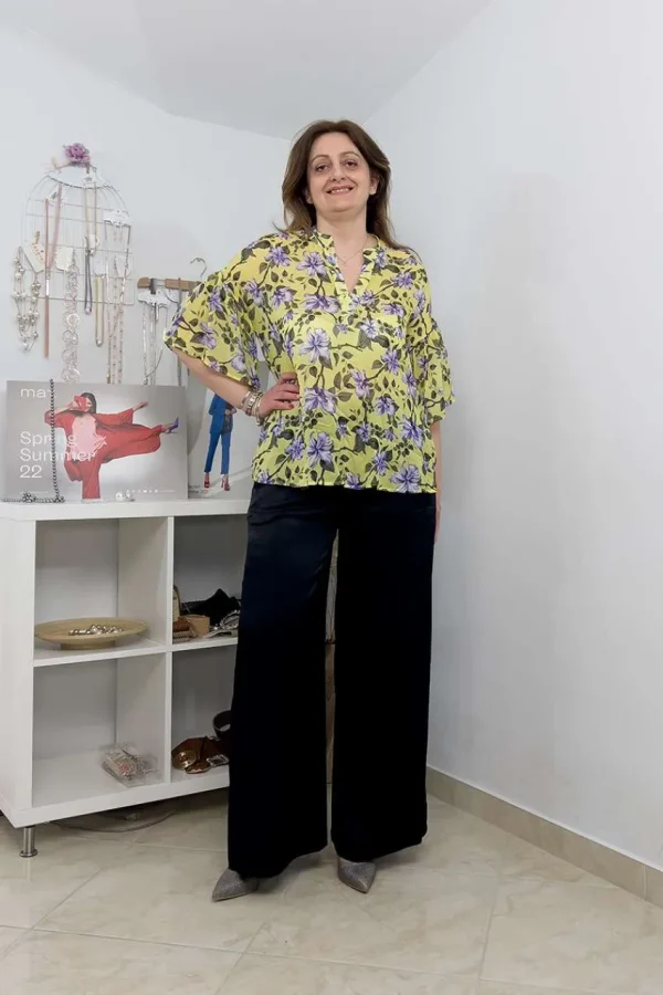Mealys Pantalone in raso di viscosa taglie comode Hot