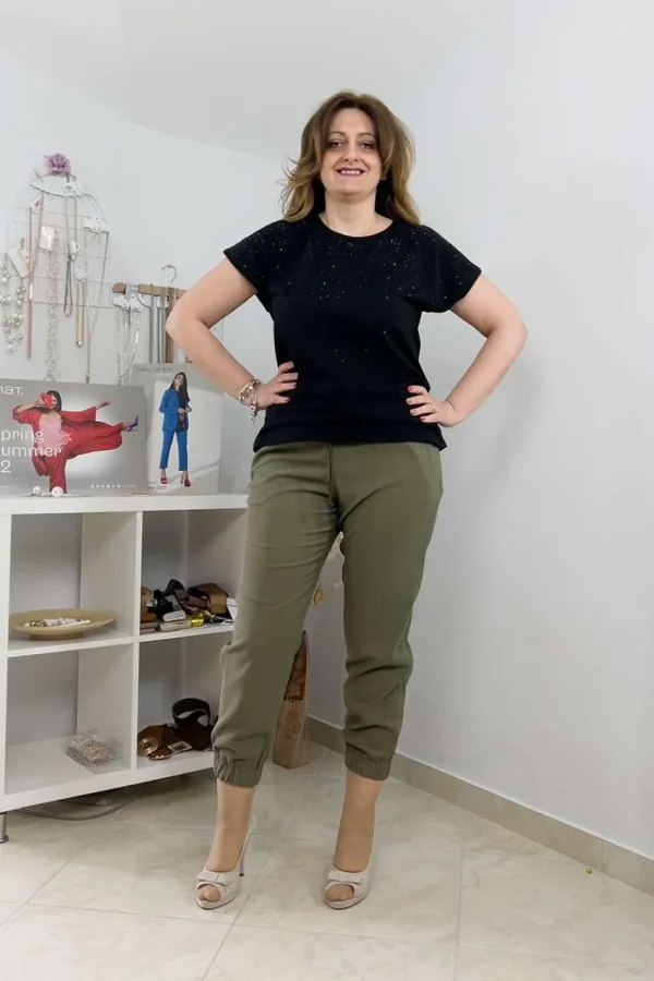 Jiveley Pantalone Jogging con elastico al fondo Hot