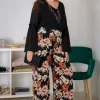 Talissa Mode Pantalone palazzo fantasia floreale tasca america taglie comode Best