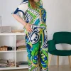 Talissa Mode Pantalone palazzo fantasia imperial taglie comode Discount