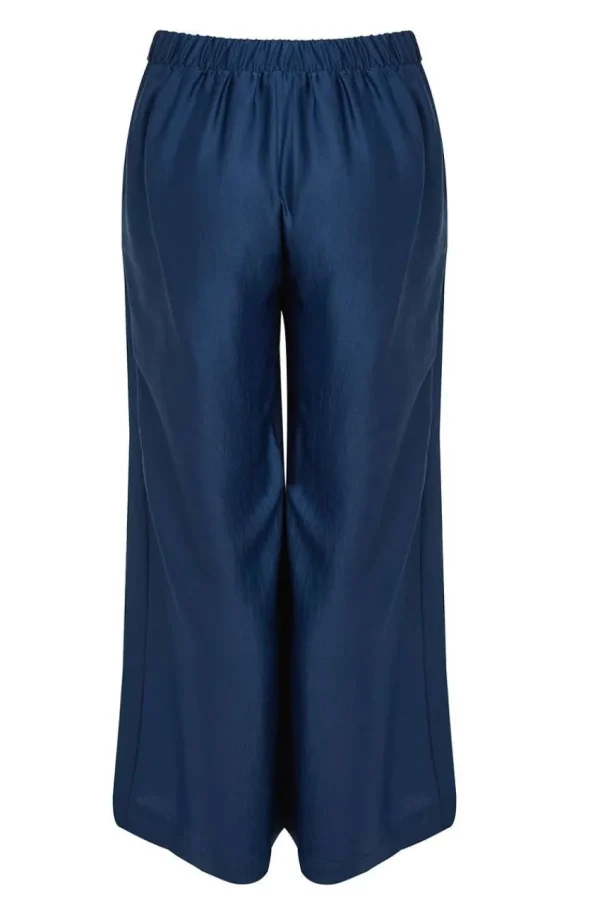Mat Fashion Pantalone satin a palazzo taglie comode New
