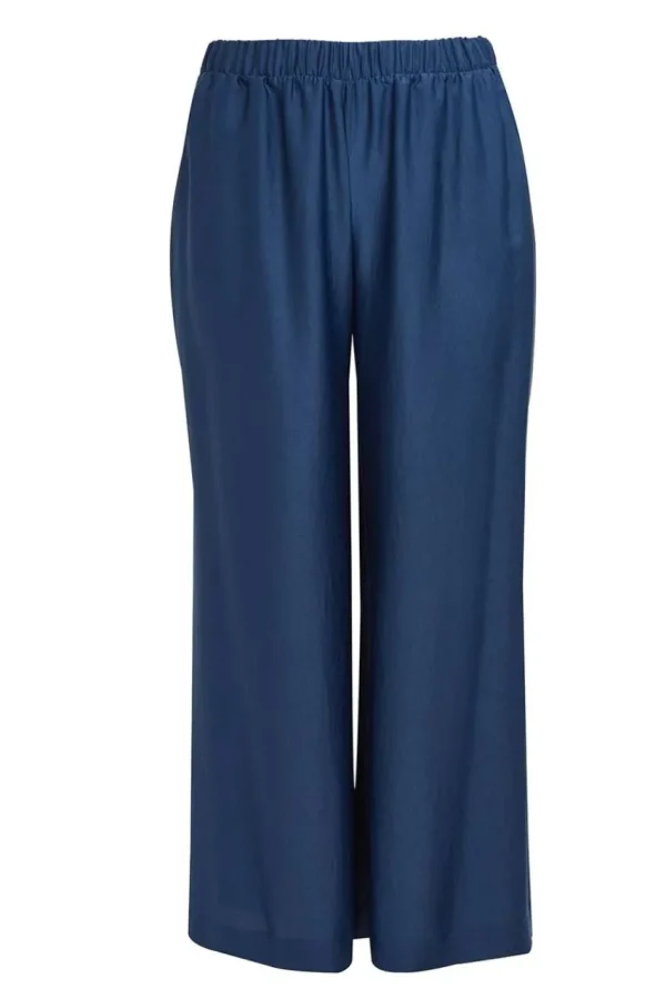 Mat Fashion Pantalone satin a palazzo taglie comode New