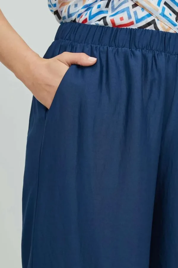 Mat Fashion Pantalone satin a palazzo taglie comode New