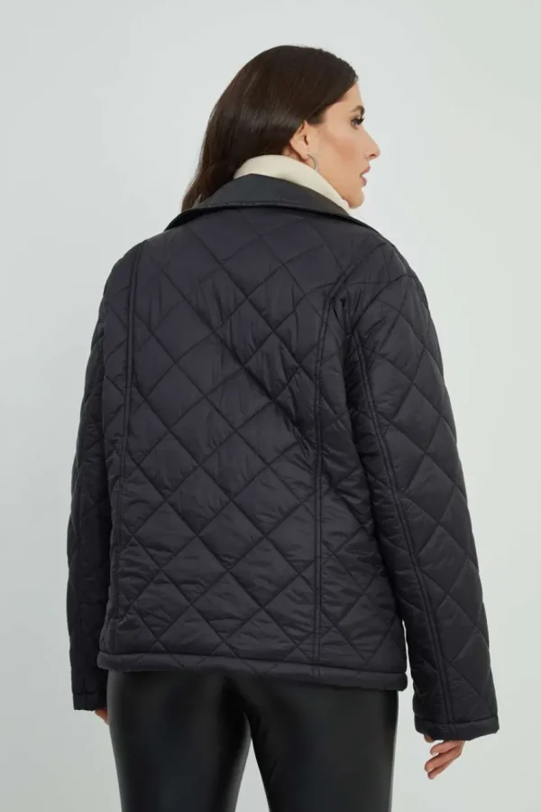 Mat Fashion Piumino con combinazione di tessuti taglie comode Fashion