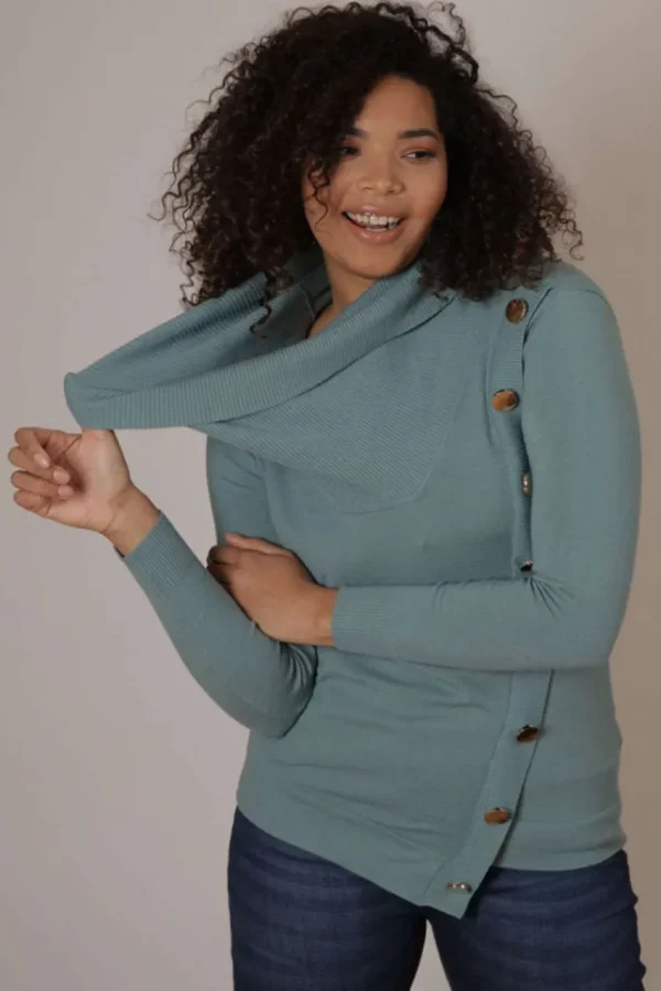 Jiveley Pullover con bottoni laterali taglie comode Best