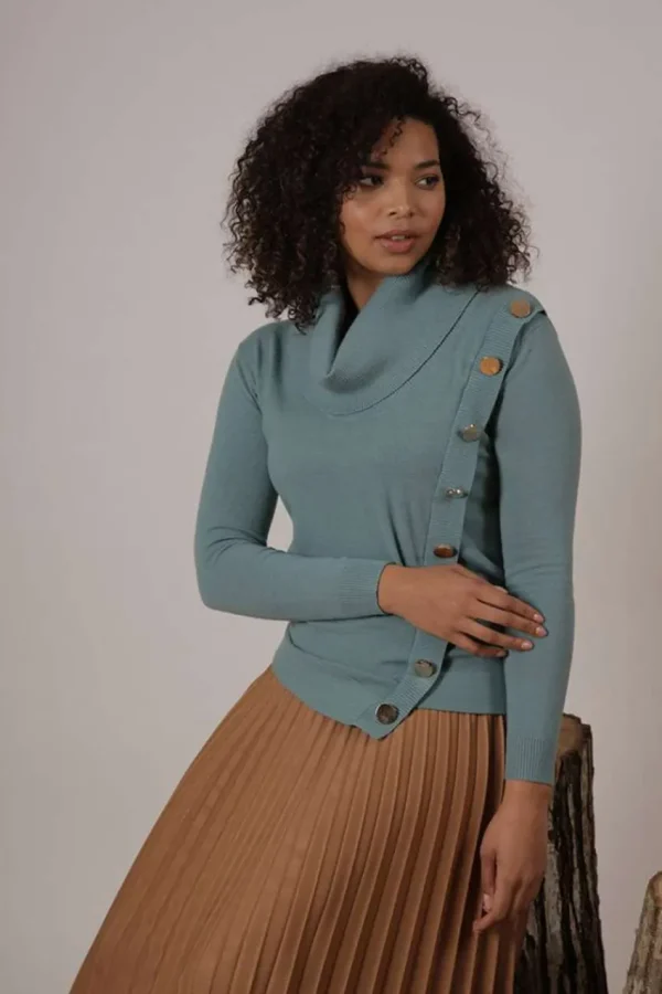Jiveley Pullover con bottoni laterali taglie comode Best