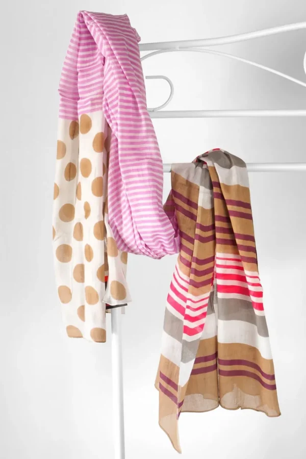 Donna Curvy Stola fantasia pois and stripes Fashion