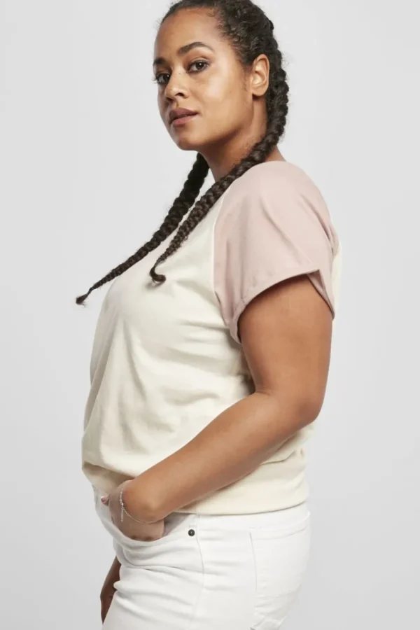 Urban Classics T-shirt con maniche raglan a contrasto taglie forti Outlet