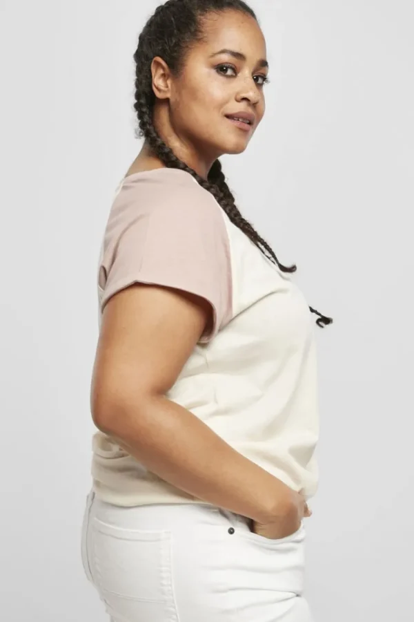 Urban Classics T-shirt con maniche raglan a contrasto taglie forti Outlet