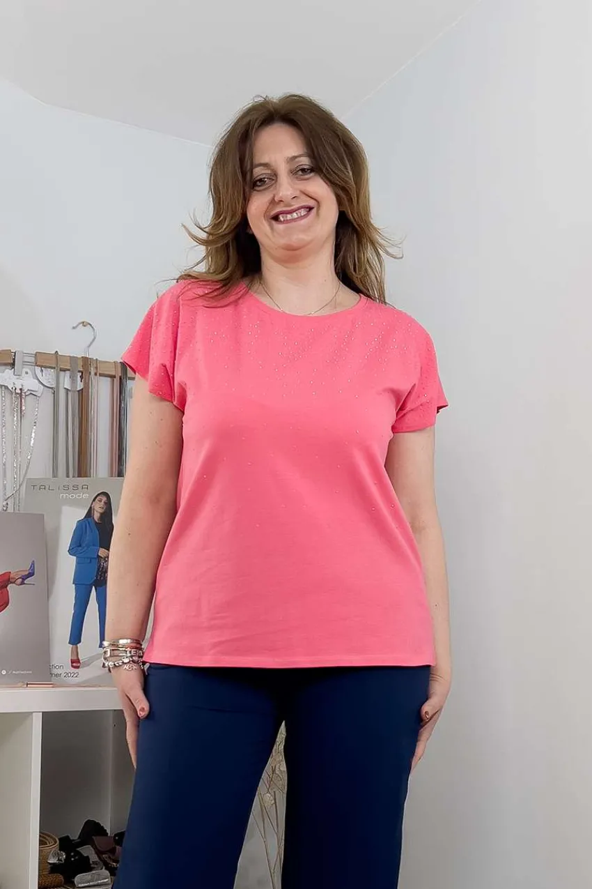 tshirt_con_pioggia_di_str_0.webp Jiveley T-shirt con pioggia di strass taglie comode New