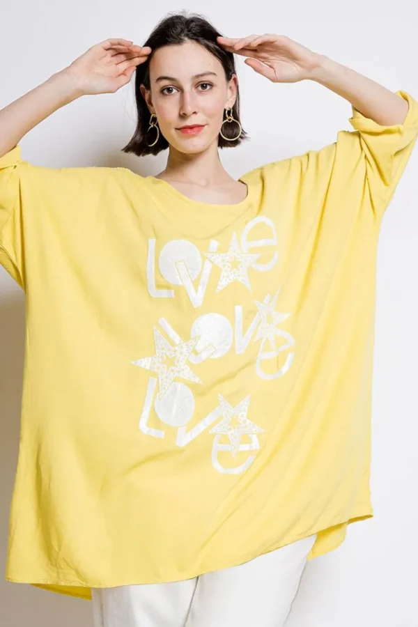 Donna Curvy T-shirt con stampa taglie forti New