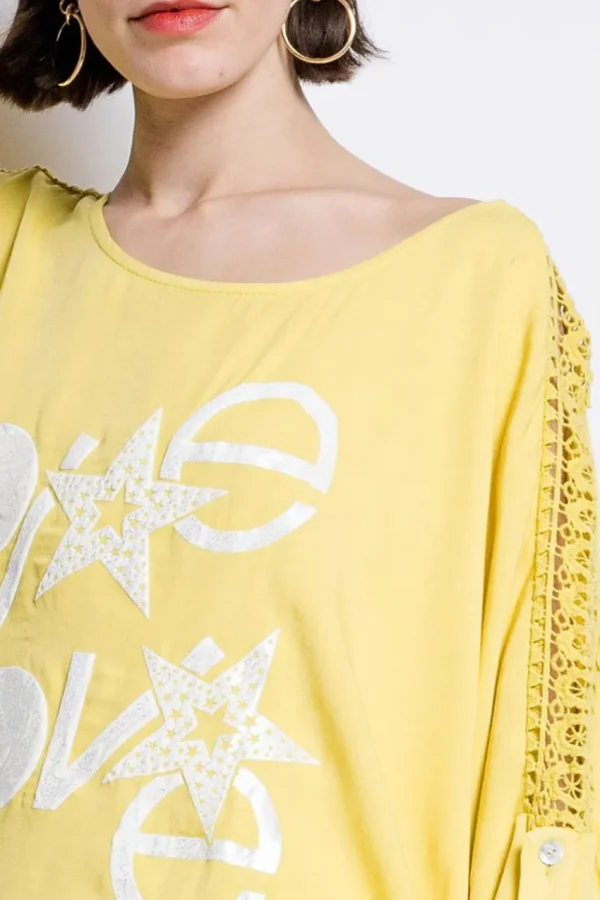 Donna Curvy T-shirt con stampa taglie forti New