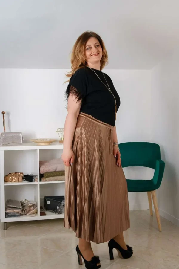 Jiveley T-shirt mezza manica con piume in cotone taglie comode Best