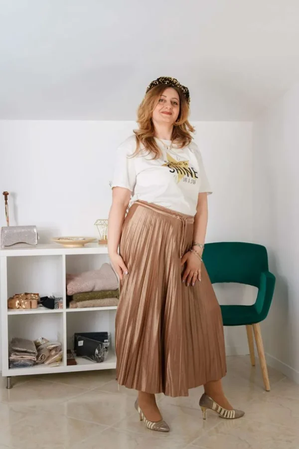 Jiveley T-shirt scollo rotondo in cotone taglie comode Fashion