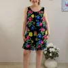 Donna Curvy Vestito fantasia con balza taglie comode Best